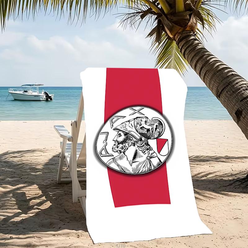 Beach Towel with AFC Ajax Pattern - soft,absorbent,machine washable Lightweight&Modern,swimming,Travel Essentials