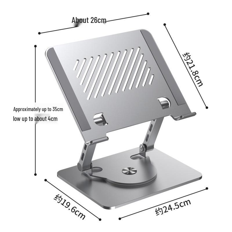 Rotating Folding Laptop & Projector Cooling Stand: Height Adjustable Computer Riser