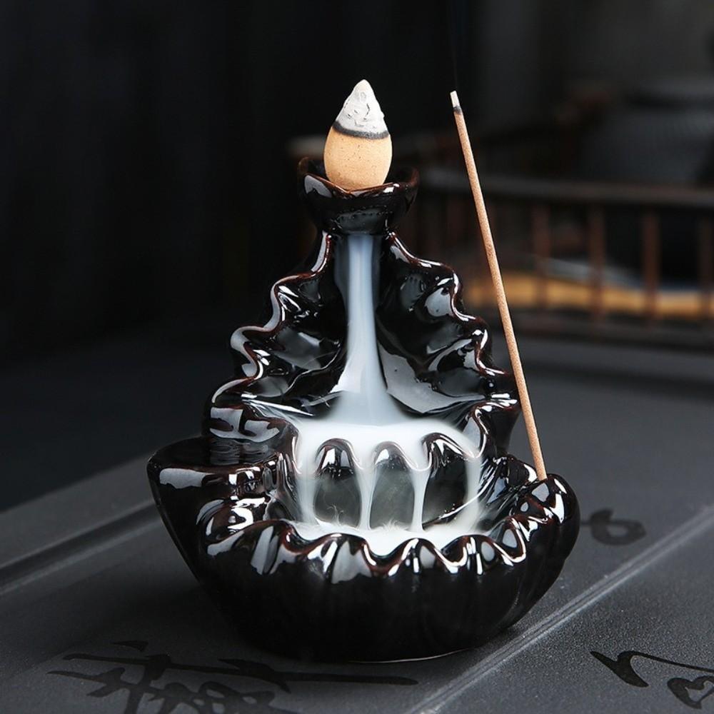 Mini Backflow Incense Burner Alpine Flowing Water Incense Burner Ornament  Meditation