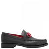 Gancini Loafers Black Leather