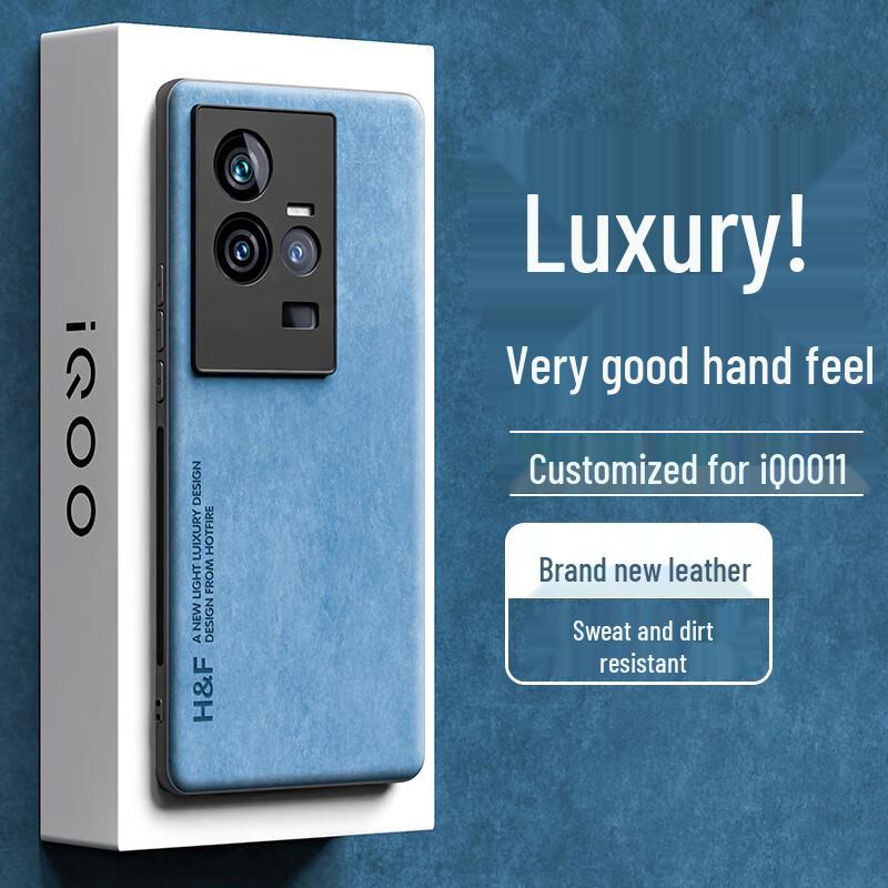 Heißes Feuer Luxus Hautgefühl Mattes Nubukleder Handyhülle für Vivo iQOO