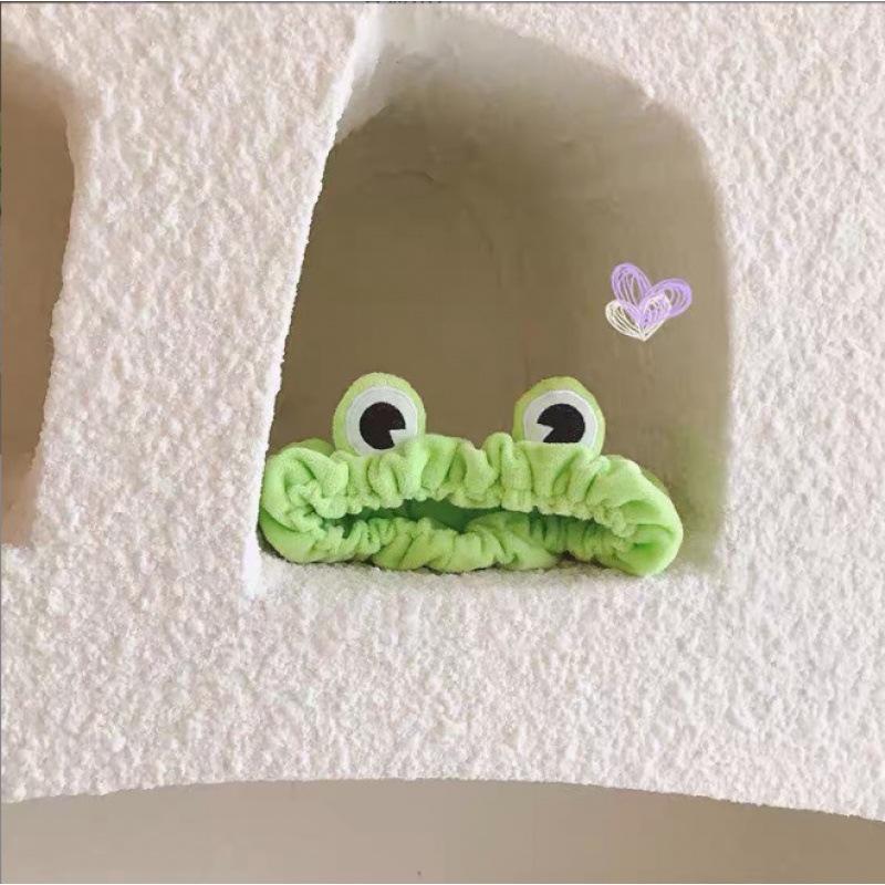 Cute Frog Headband for Women's Face Washing & Makeup - Cartoon Style