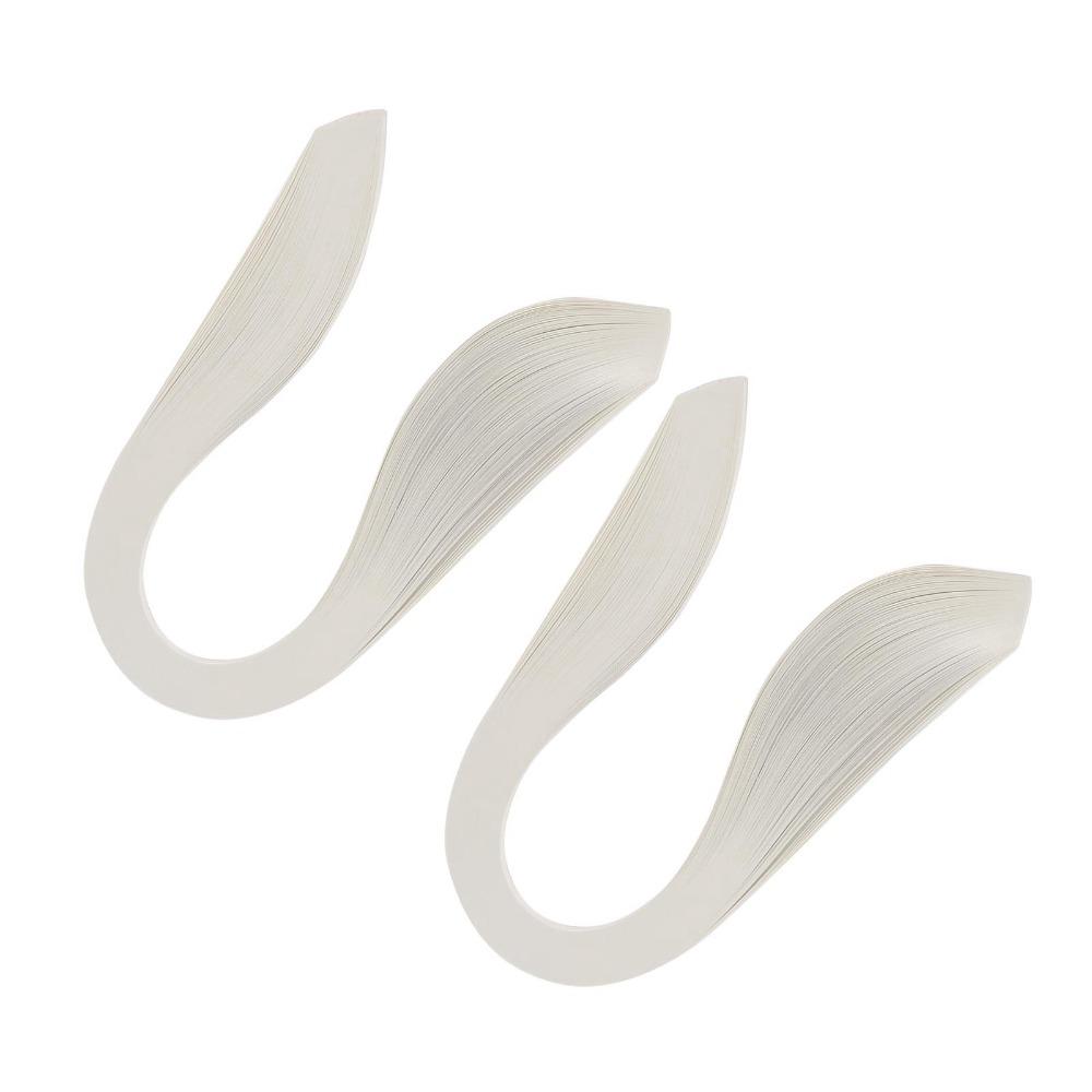 600PCS 3mm Width Quilling Paper Pure Color Ivory White Paper Strips 39cm Length Origami Paper Paper Quilling Art