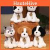 Entzückende Plüschhundepuppe mit realistischen Chihuahua-, Husky- und Schnauzer-Designs für Kinder