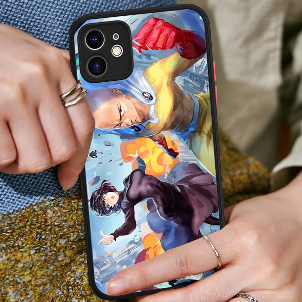 

Anime One-Punch Man Phone Case For iPhone 16e 16 15 14 13 12 11 Pro Max X XS MAX Plus Spuerstar Matte Cover iphone 13 pro