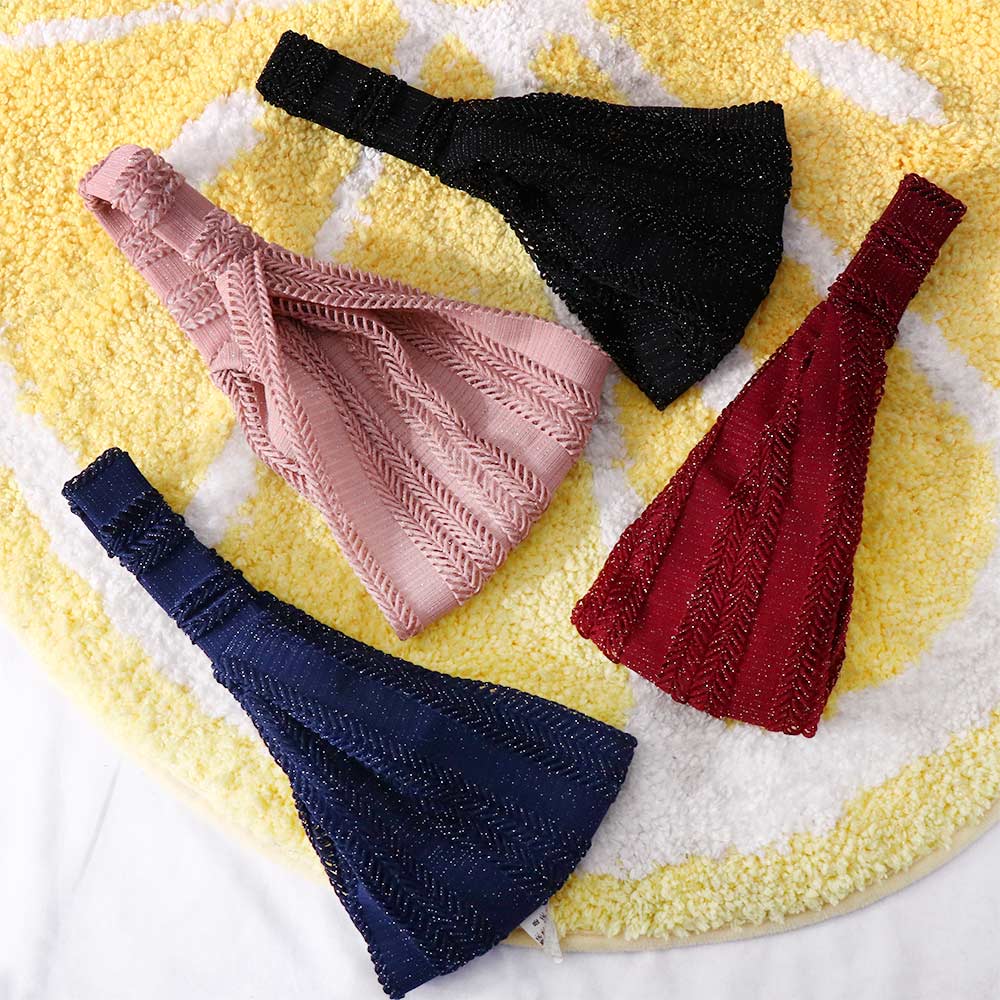 Solid Color Mesh Headwear Headdress Wide Edge Headband Female Hair Hoop Korean Style Hair Band