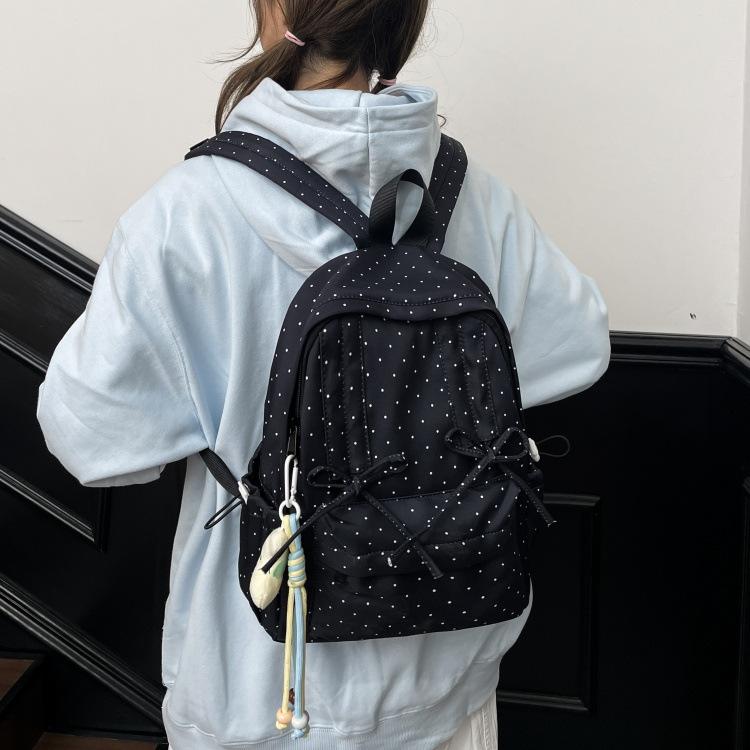 Schoolbag Schoolbag Female College Student Simple Cute Girl Backpack Junior High School Girl Small Fresh Backpack Air Cushion Strap