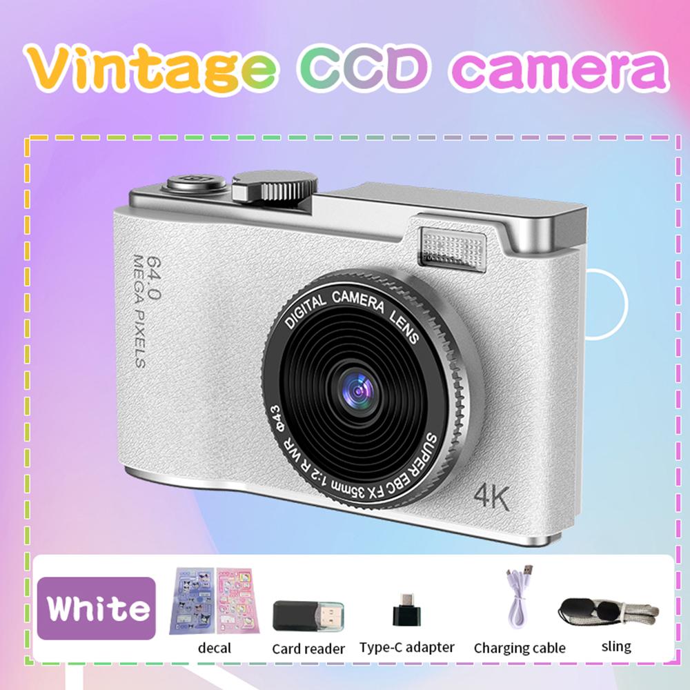 4K Digital Camera 64MP Children Camcorder With Anti-Shake 16x Zoom Compact Cameras 1080P Cameras For Beginner Photography