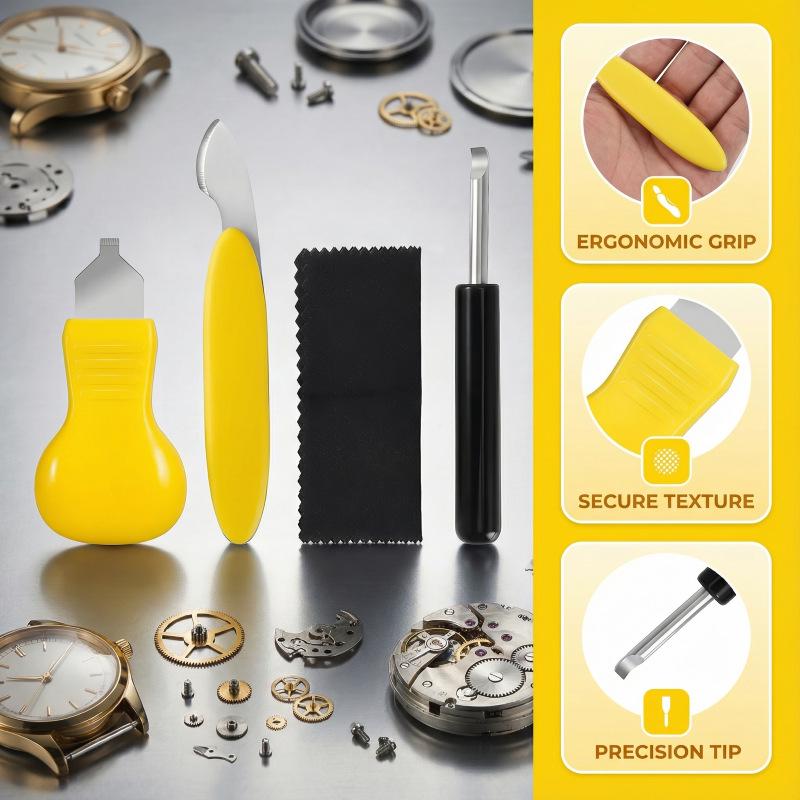 4-Piece Watch Repair Pry Knife & Case Opener Tool Set