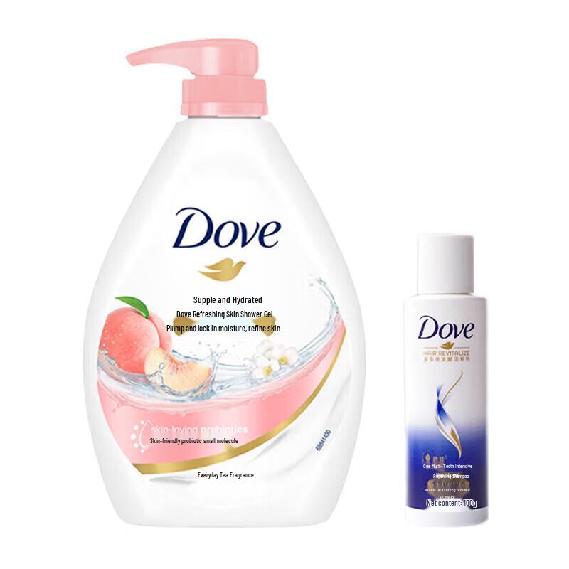 DOVE Elastic & Hydrating Shower Gel & Shampoo Set