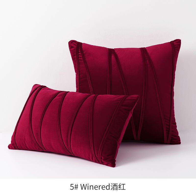 30x50cm 45x45cm 50x50cm Velvet Luxury Pillow Cover Lumbar Pillowcase Couch Farmhouse Rustic Gift Pillow Covers Christmas Red
