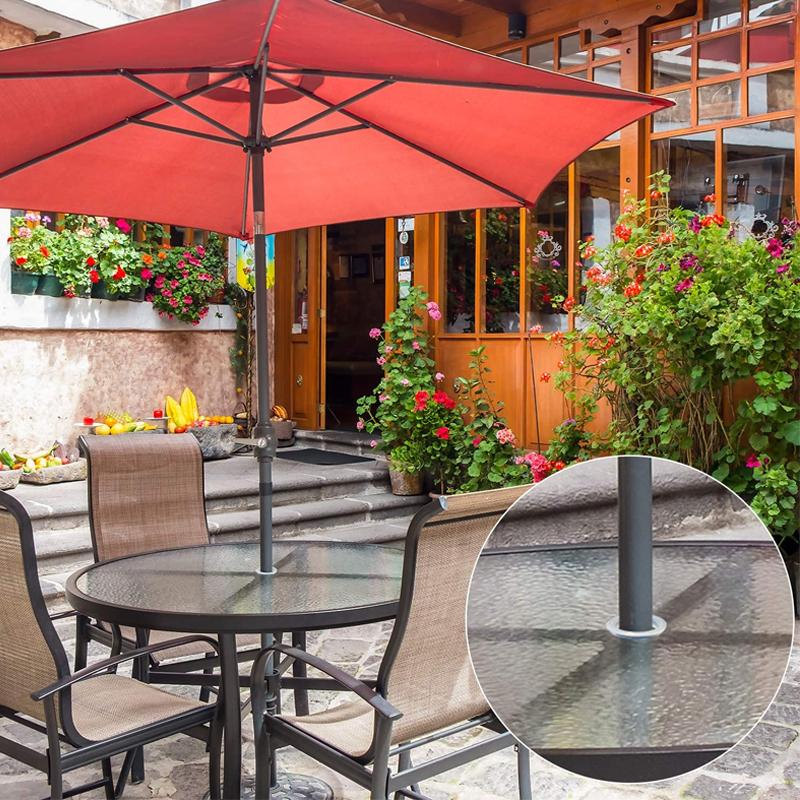 2" Table Umbrella Hole Ring Plug Set for Glass Outdoors Patio Deck Table 2" Table Umbrella Hole Ring Plug Set for Glass Outdoors Patio Deck Table
