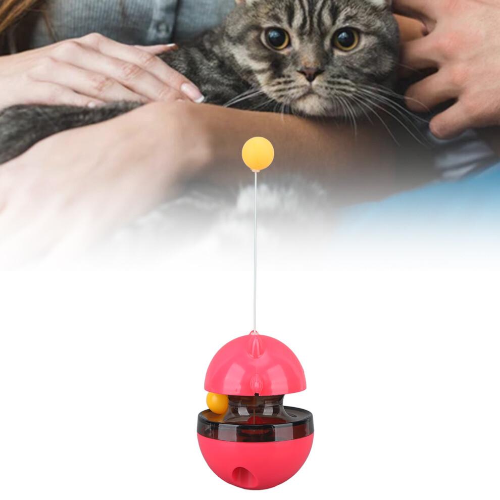 Entertainment, ABS Material Interactive Cat Toy with Patented Appearance for Slow Feeding and IQ Development, Suitable for All Cats (Red)
