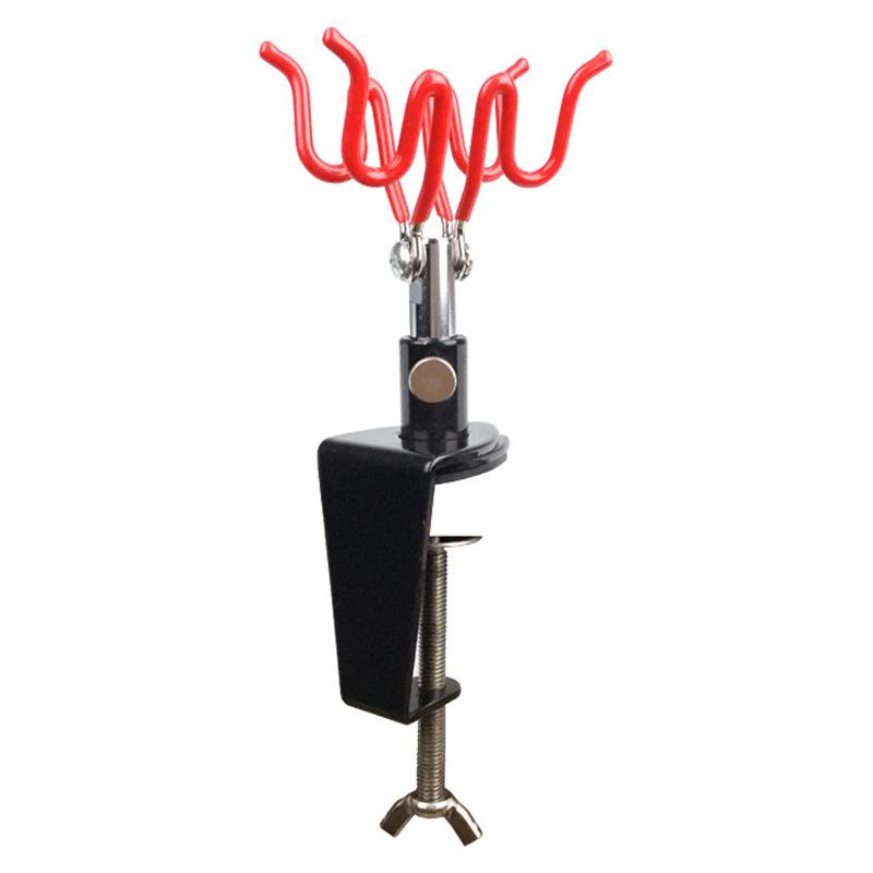 Airbrush Holder Clamp-On Stand Holds 2 Airbrushes Hobby Spray Gun Parts Table Bench Top Mount Airbrush Tool Accessories