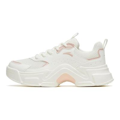 Cushioning Slip Resistant Low Top Athletic Shoes Women's White Pink 922328816-3