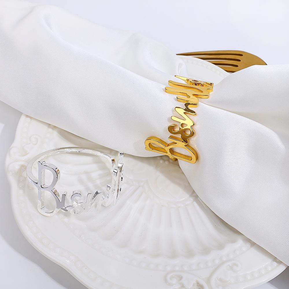 1PCS Creative Letter Napkin Buckle