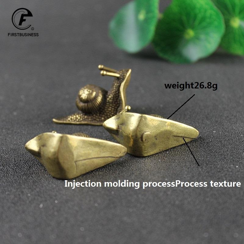Личность ретро чистая медь мини-статуя улитки украшения стол антикварный латунный чай коллекция домашних животных украшения для гостиной
