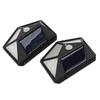 2 Pcs Solar Motion Sensor Light 4 Sided 100 LEDs High Brightness Waterproof Outdoor Solar Wall Lamp