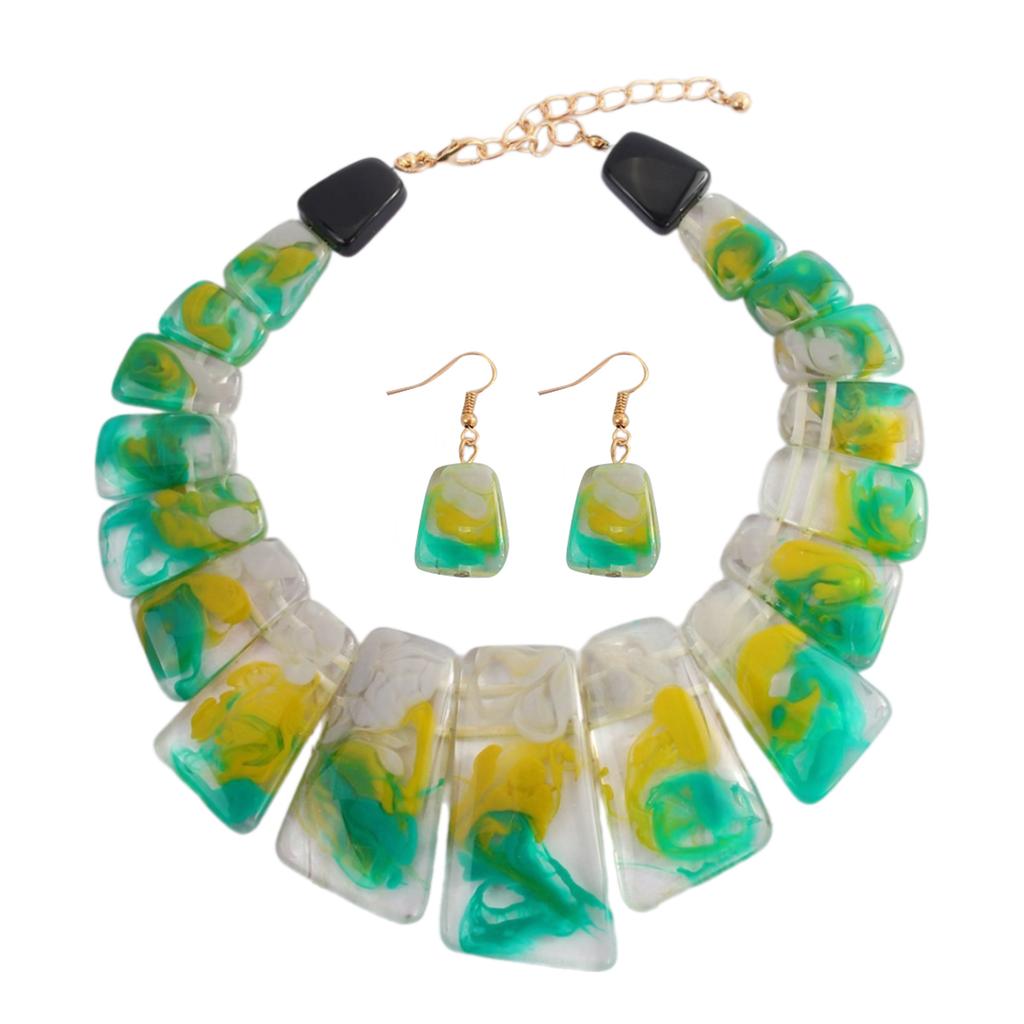 Clavicle Chain Necklace and Drop Earrings Set Distinctive Necklace and Earrings Set for Women Who Love Vintage Charm