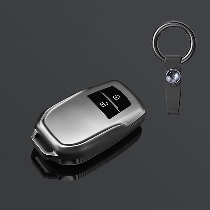 2/3/4 Button Car Key Case Cover For Toyota Rav4 Harrier Hilux Fortuner Land Cruiser Crown Highland Prado Yaris Cross Aygo X