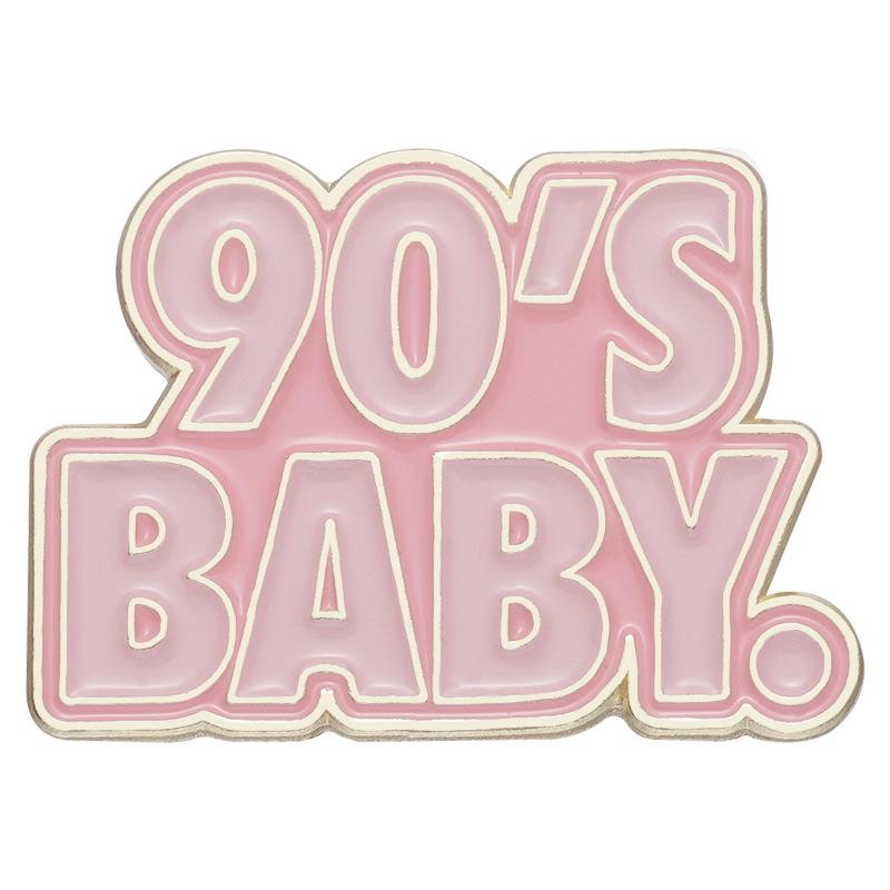 Colorful Chic Personalized Alphabet Pins Heart Shaped Alloy Brooches For Decoration