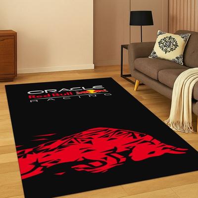 Classic R-Red B-Bull Racing Car Moto Carpet Rug for Bedroom Living Room Sofa Home Decor,kids Area Rug Non-slip Floor Mat Gift