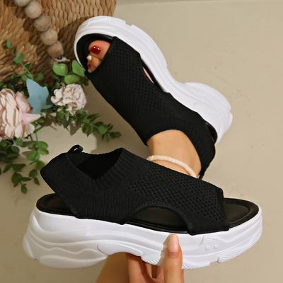 Moda Plus Size 35-42 Moda Damskie Buty Letnie na Platformie Mujer 2025 Projektant Sandały Siateczkowe Puste Lato Nowe Sandały Sportowe