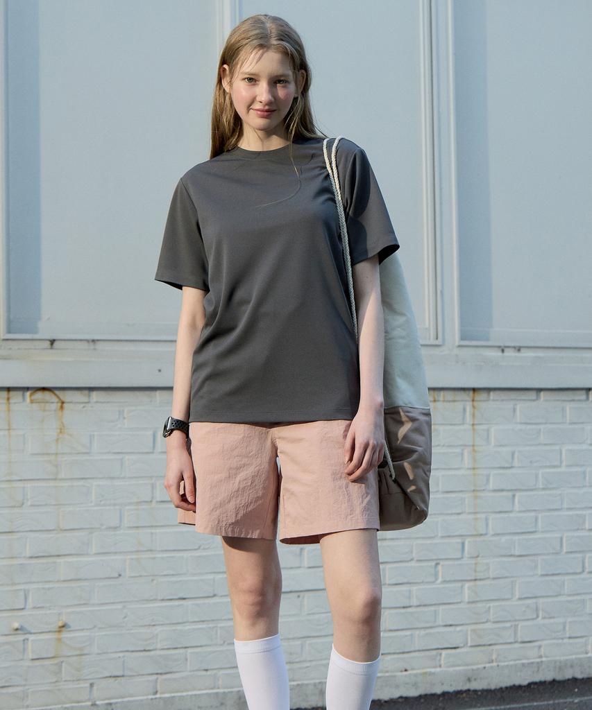 BASIC HOUSE Uni Nylon String Band Half Pants Pink Lzhp3103 (A Type)