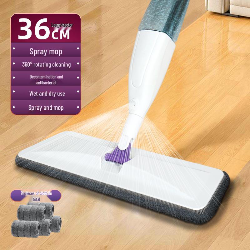 Dual-Use Spray Mop: Large Flat Mop for Wet & Dry Floor Cleaning
