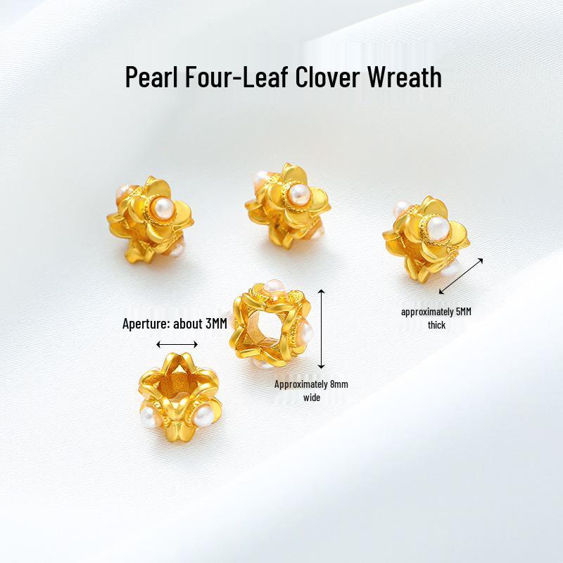 Vintage Brass Filigree Pearl Spacer Beads for Handmade DIY Bracelets