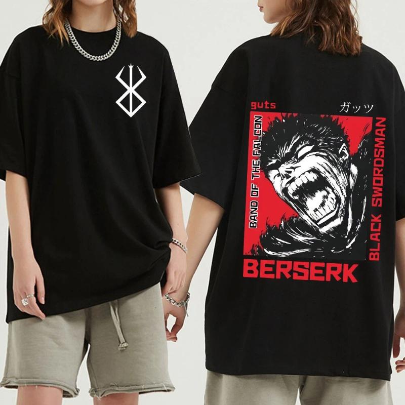 Men Women T-Shirt Anime Guts Griffith Cotton T Shirt Harajuku Funny Berserk T-Shirt Printed Clothes Hip Hop Tops Tees Summer Tops LOTA