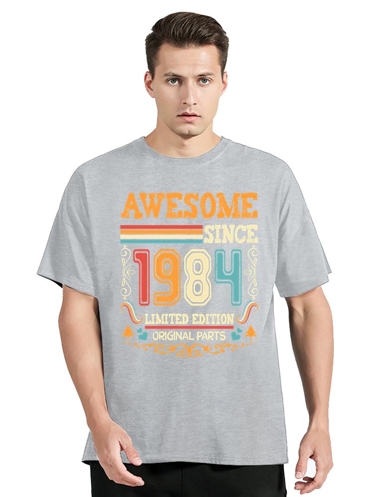 Vintage December 1984 Birthday T-Shirtunisex Clothing Oversized Tshirt O-neck Fashion Retro T Shirt Born In 1984 New Casual Tops