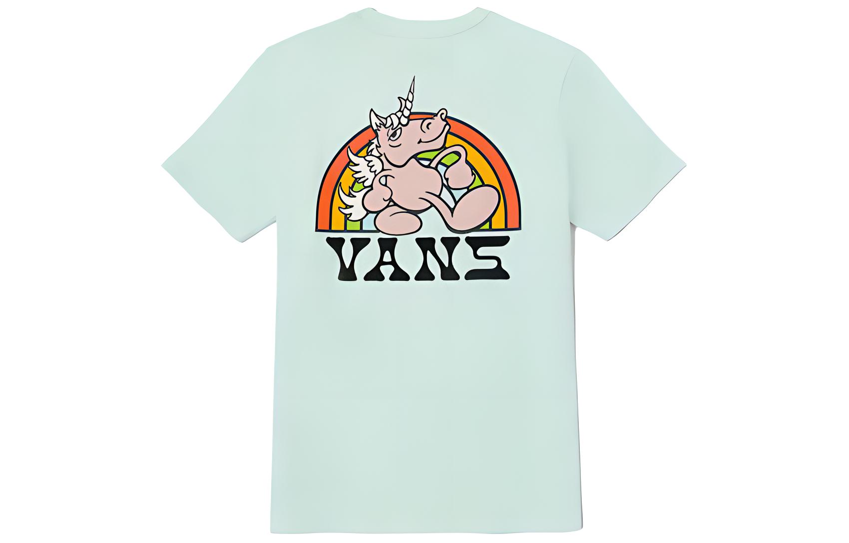 Vans Rainbow Unicorn Regular T Shirt Women s Light Green VN0008ZNBQC M