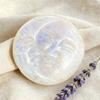 1pc Moonstone Sun Moon Face Carving - Healing Hand Carved Gamestones Crafts, Reiki Home & Office Decor, Perfect Gift, No Hole