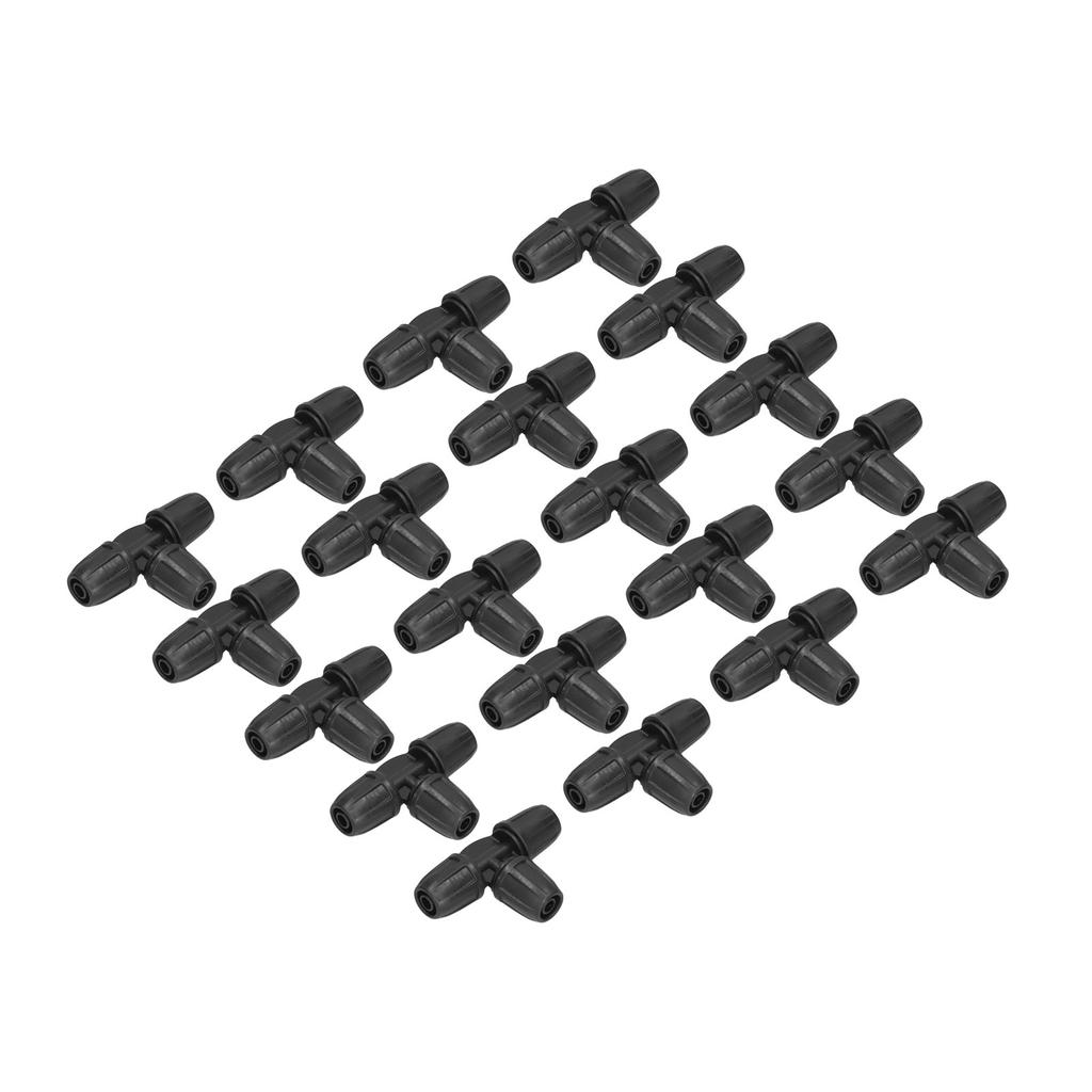 20Pcs Straight Tee Connector Garden Irrigation Adjustable Atomizing Nozzle for 811 Pipes