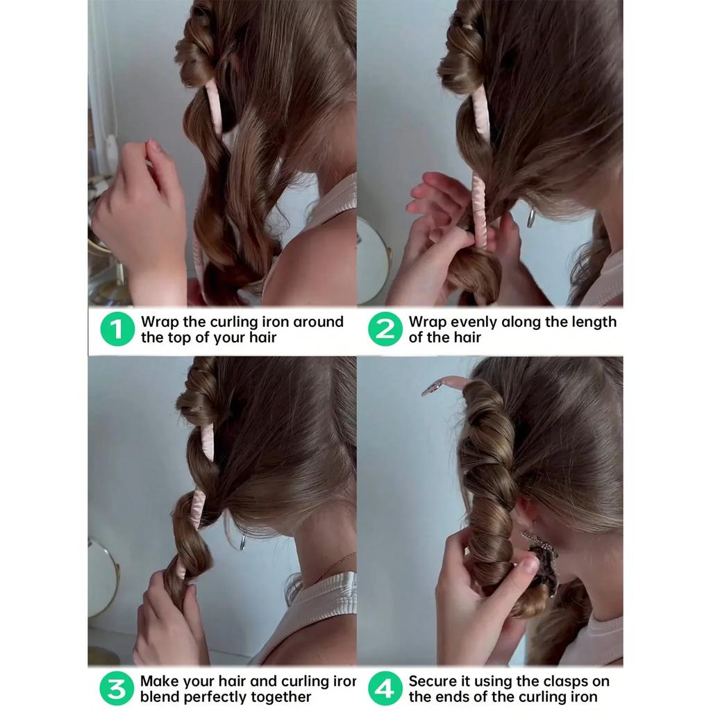 Heatless Curling Rod Headband Soft Hair Curlers No Heat Hair Rollers Lazy Curls Sleeping Overnight Flexi Rods Hair Styling Tools