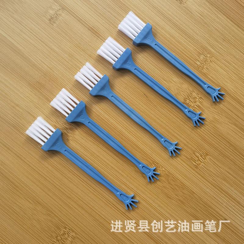 Mini Plastic Cleaning Brush Keyboard Electronics Dust Removal - Flat Five-Finger Design Blue Or Black
