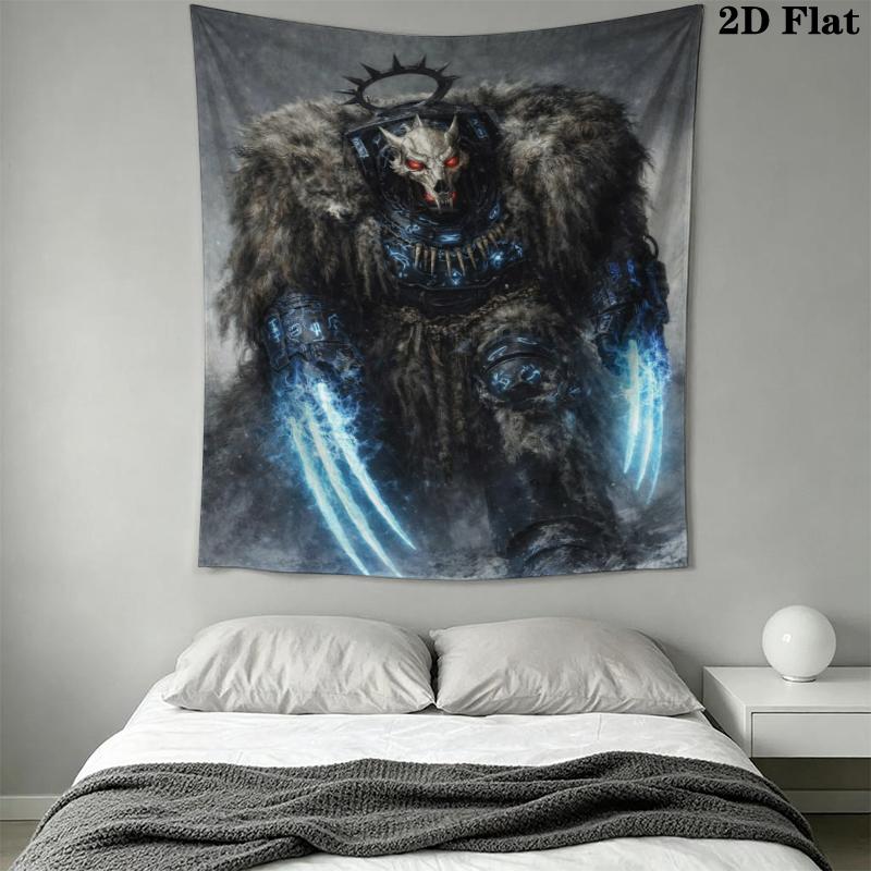 Warhammer 40K Wall Tapestry Aesthetic Wall Hanging Printed Fabric Blanket Decorative Tapestries for Bedroom Living Room Home Decor