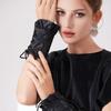 Premium PU Leather Gothic Cuffs With Adjustable Lace Up Design For Music Festivals And Costume Parties