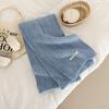 Atmospheric solid color with twist knitted wool scarf women's autumn and winter warm versatile wool scarf tide