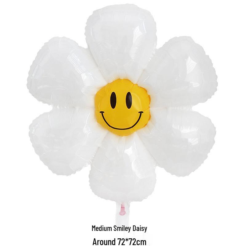 Large Rainbow Smile Balloons - Colorful Cloud Design for Kids' Birthday Party Decor