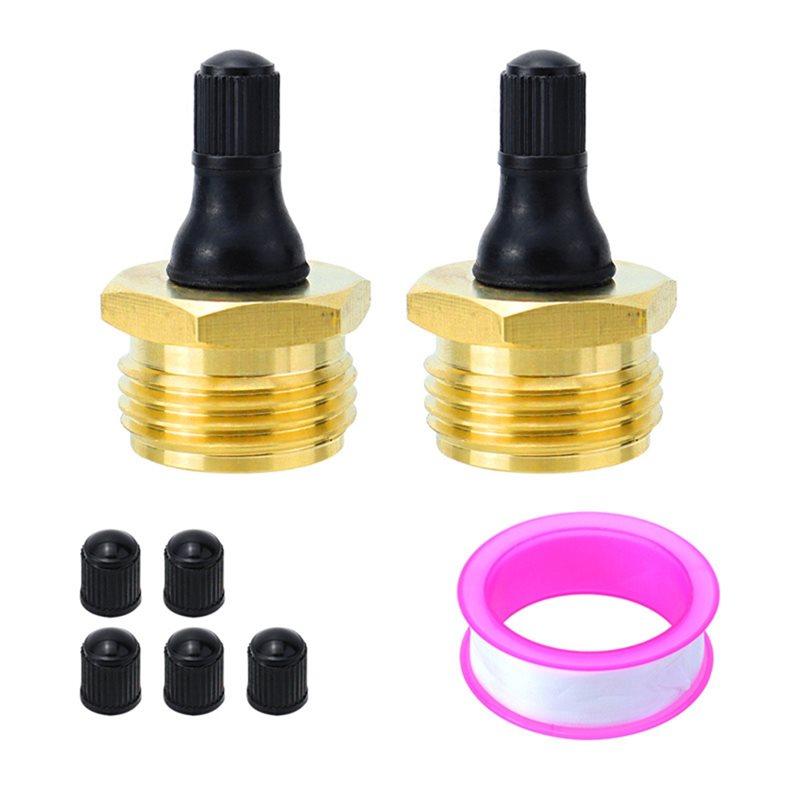

2 Pcs Brass Blow Out Plug For RV Antifreeze, Air Hose Valve To Blow Out RV Water Lines, For Campers, Motorhomes как