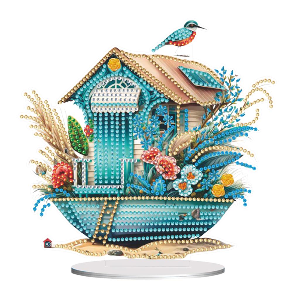 

Acrylic Special Shape Moon Girl Table Top Diamond Painting Ornament Kits Desktop Diamond Art Kits Rhinestones Desktop Ornaments