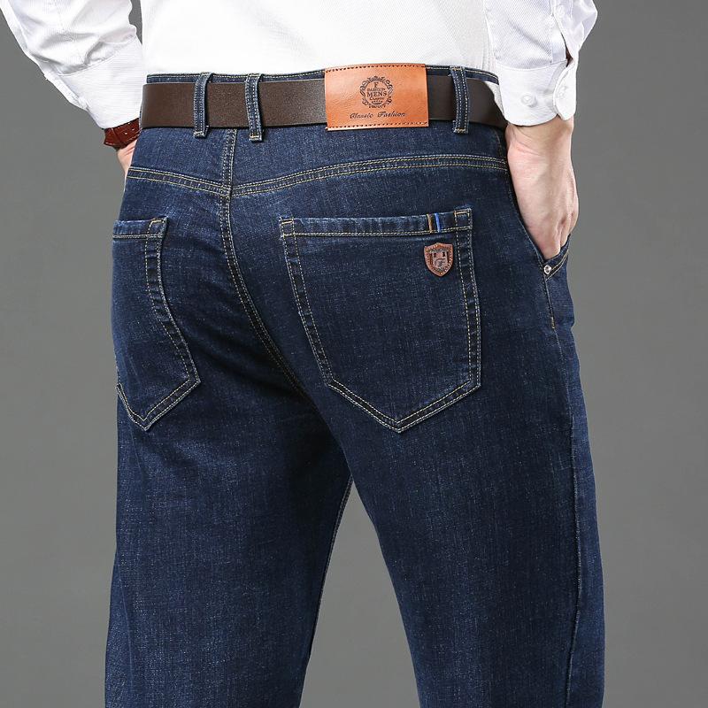 Mode Herrenjeans Stretch Straight Hose Herrenhose Herbst und Winter Dicke Sektion Herren Bügelfreie Businesshose