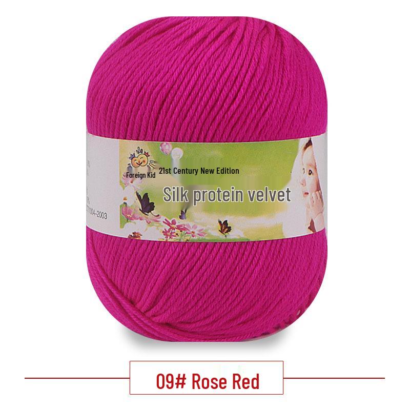 Silk Protein Baby Milk Cotton Yarn for Infant Sweaters, Hats, Shoes, Doll Crochet, and DIY Knitting Projects