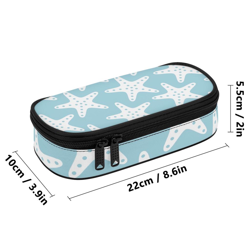 Pencil Bag Multi Compartment 300D Polyester Zipper Closure with Mesh Pocket Removable Divider and Pen Slots for Boys Girls