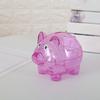 Piggy Bank Transparent Visible Cute Cartoon Pig Shape Money Saving Box for Daily Life