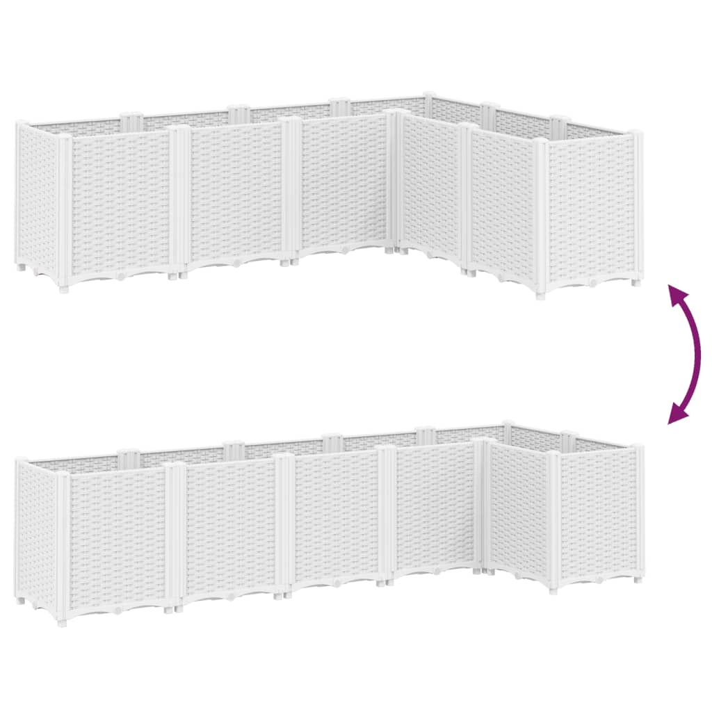 Plant Pot White 160x120x53 cm PP