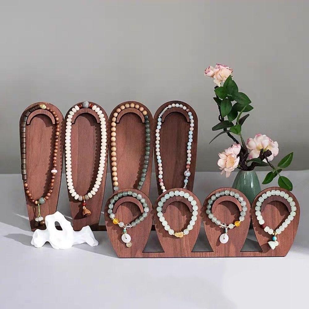 Organizer Necklace Display Stand Wood Jewelry Holder Durable Bracelet Tray  Gift