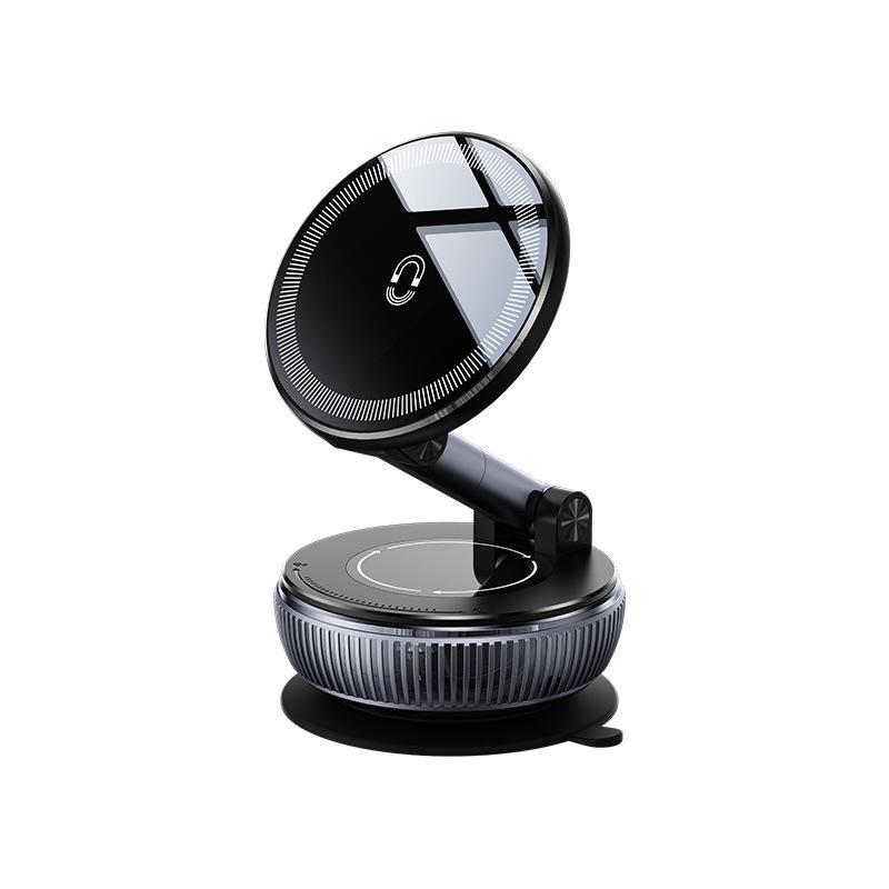 Suction cup car phone holder, magnetic attachment for phone, rotatable